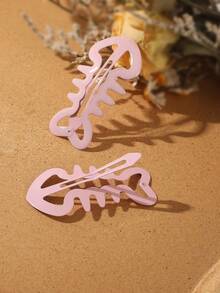 8pcs Fish Bone Hair Clips, Cute Sweet Cat Hair Barrettes For Women, Alloy Cartoon Bangs Hair Accessories For Daily And Party Styles - Multicolor - View 4