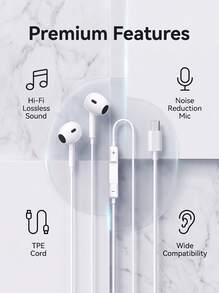 REMAX RM-570a Digital Decoding Wired Earphones/Type-C Dual Interface In-Ear Headphones With Inline Control For Calls And Music, Compatible With Phone And Computer - Type C - View 3