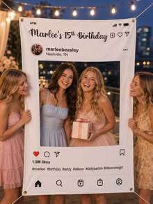 Personalized Selfie Photo Frame Prop, Customized Wedding Style Photo Frame, Can Add Name, Logo, Text, Suitable For Weddings, Graduation Ceremonies, Birthday Parties, Party Decorations And Photo Booth Props, Large Event Selfie Frame, Suitable For Wedding Parties, Wedding Showers, Baby Showers And Celebration Event Decorations, Fun Interactive Party Photo Signs And Gifts. - Multicolor - View 7