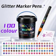 24-Color - 120-Color Children's Flash Markers, With A Flash Effect, Suitable For Photo Album Handmade DIY And Children's Art Supplies - Multicolor - View 12