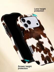 KOOLIFE Vintage Pattern Phone Case: Elegant Neutral Design, Comfortable Touch. Features Button Protection, Breathable Heat Dissipation And Dust-Proof Function; Suitable For Men And Women. Compatible With IPhone 11,12,13,14,15,16,17,18Pro Max. - Coffee Brown - View 3