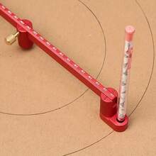 1pc 30cm Metric Woodworking Marking Gauge Center Positioning Ruler, Circle Drawing Tool, Woodworking Marking Tool, Extended Aluminum Marking Compass Ruler Suitable For Woodworking Lathe Bowl Processing Tools - Multicolor - View 8