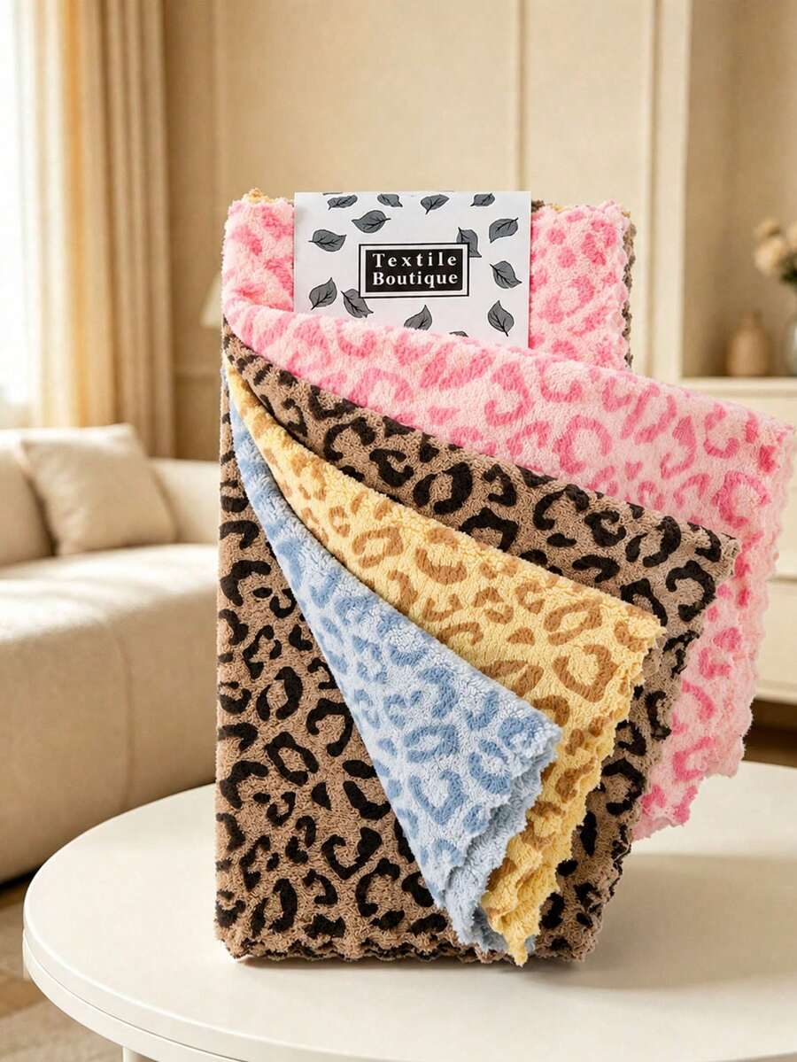 Kain Serbaguna Motif Macan Tutul - Cepat Kering, Tebal & Ekstra Lebar Kain Dapur. Lembut & Bernapas, Penggunaan Serbaguna, Dapat Digunakan Sebagai Handuk Mandi, Bantalan Pemoles Mobil, atau untuk Mencuci Piring & Membersihkan Kaca. - beraneka warna - View 1