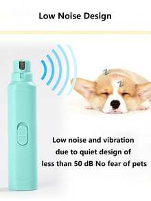 Low Noise Electric Pet Nail Grinder, Painless Claw Trimmer, Battery Powered Pet Grooming Tool, Easy To Operate, Durable, Suitable For Small, Medium, Large Dogs, Kittens And Small Animals, Requires 2 AAA Batteries (Not Included), Essential Pet Supplies - A - View 10