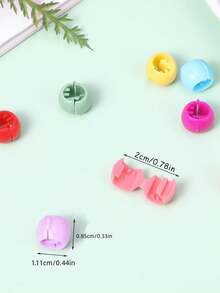 80/100/200pcs Women's Cute Cartoon Bean Hair Clips, Dreadlock Hair Clips - Multicolor - View 2