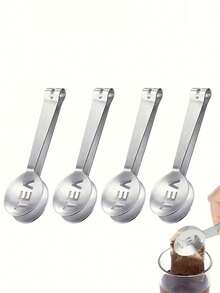 Stainless Steel Tea Bag Squeezer, Silver Tea Bag Clip, Tea Bag Filter Clip, Tea Bag Spoon For Loose Tea, Ice Cubes, Sugar - Multicolor - View 12