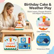 Baby Cloth Book, Suitable For Children - Durable Felt Quiet Book, Interactive Illustrated Cloth Book, Featuring Rabbit And Other Diverse Animal Patterns, Ideal Learning Toy For Babies, Promotes Motor Skills, Tactile And Visual Development, Cultivates Hands-On Skills And Cognition, Colorful Design, Fun Illustrations, Perfect Birthday Gift And Christmas Gift For Babies - Multicolor - View 5