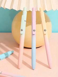 5pcs Gel Pen Set, Aurora Design, Retractable Quick-Dry Black Ink Pens, 0.5mm Fine Tip, High-Quality Cute Ballpoint Pens, Smooth Writing, Macaron Color Tone, Comfortable Grip, Suitable For School And Office Supplies - 5 Pcs - View 8