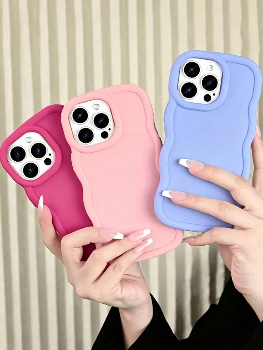 3pcs Macaron Color Bow Design Phone Cases, Compatible With Galaxy S25, S24, S24 Plus/S24+, S24 Ultra, S24 FE, S20, S21, S22, S23 And Apple 16, 11/11 Pro/11 Pro Max, 12/12 Pro/12 Pro Max, 13/13 Pro/13 Pro Max, 14/14 Pro/14 Pro Max, 15/15 Pro/15 Pro Max, 16/16 Pro/16 Pro Max, Military Grade Shockproof Silicone Phone Cases, Waterproof, Anti-Drop, Anti-Scratch - Multicolor - View 1