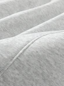 Blueprint Man 1pc Men's Light Gray Henley Collar Long Sleeve T-Shirt, Soft Knit Fabric, Skin-Friendly, 2-Button Henley Collar Design, Unique Layered Style, Solid Color Minimalist Casual, Suitable For Daily Commute And Outdoor Activities - Light Grey - View 10