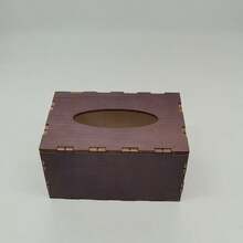1 Peça Caixa de Lenços de Madeira de Nogueira, Caixa de Papel de Madeira Maciça para Sala de Estar, Caixa de Armazenamento de Mesa, Caixa de Lenços de Decoração Doméstica para Banheiro, Acessório de Cozinha - Multicolorido - Visão 6