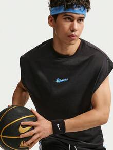 Nike 男款 AS M NK DF SL TOP STREET 背心運動背心 IW1202-010 - 黑色 - 查看 3