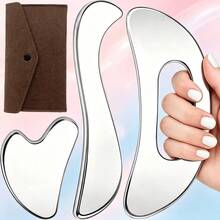2‑4‑Piece Stainless Steel Gua Sha Scraping Tool Set, Manual Body Massage Tool - Multicolor - View 1