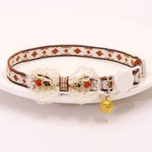 Cat Collar With Bell And Bow Tie, Adjustable Cute Pet Collar For Cats And Kittens, Bowknot Kitten Collar For Daily Wear - Multicolor - View 11