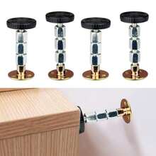 4 tapones de cabecera para pared, tapón de ruido de cama ajustable con protección de pared con atornillado y calcomanía de instalación para cabeceros, armarios y sofás 3 a 3.3 pulgadas - Multicolor - Ver 2
