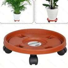 Rolling Flower Pot Tray With Wheels - A - View 4