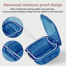 1pc Portable Mini Storage Box With Weekly/Daily Compartment Design, Includes Pill Bag And Pill Illustration - Dust-Proof Pill Box, Durable Plastic Storage Box, Suitable For Work Or Travel To Put In Pocket And Wallet - Multicolor - View 7