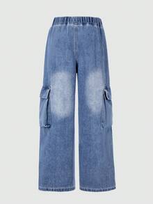Celana Jeans Denim Musim Panas untuk Anak Laki-Laki Remaja, Gaya Fesyen Baru - Biru - View 3