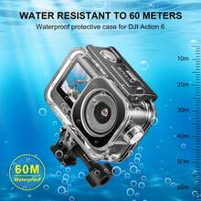 For Osmo Action 6 PULUZ 60m Waterproof Diving Housing Case With Invisible Adapter & Long Screw (Transparent) - View 6