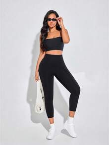 Women's Tummy Control Body Shaper High Waisted Butt Lifting Panties Thigh Slimmer Capri - Black - View 6