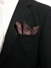 1pc Vintage Plaid Pocket Square, Men's Suit Pocket Decor Accessory - Multicolor - View 2