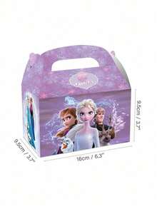 Disney 12/24pcs Anime Theme Party Gift Boxes, Frozen Princess Anna Elsa Cartoon Character Pattern, Party Holiday Birthday Decoration, Candy Portable Paper Gift Boxes - Multicolor - View 6