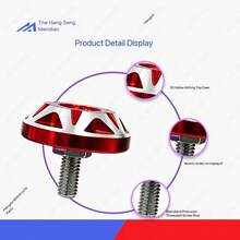 6MM Decorative License Plate Screws Aluminum Alloy Universal Modification Accessories For Motorcycle Electric Scooter Body Modification, Compatible With Electric Motorcycle, Small Turtle, Little Cow, NIU, Ghost Fire Scooter - Multiple Styles - View 3