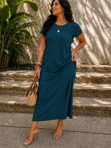 Plus Size Dresses - Green - View 2