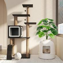 Cat Litter Box Enclosures - Brown - View 9