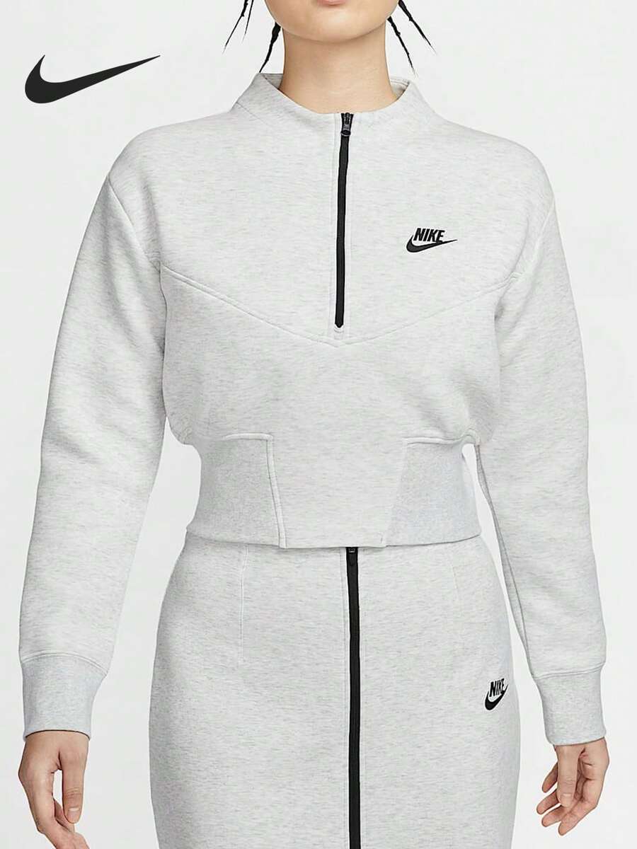 Nike Authentic 女款半拉鍊收腰休閒套頭運動衫 HJ1032-013 - HJ1032-013 - 查看 1
