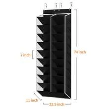 20-30 Pairs Door Hanging Shoe Rack, Mesh Hanging Shoe Storage With 20 Deep Pockets, 10-Tier White Door Shoe Rack, Suitable For Sneakers, Boots, With 4 Adjustable Hooks - Multicolor - View 4