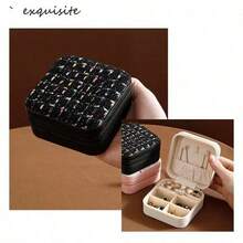 1pc Portable Travel Storage Box, High-Quality Jewelry Box, Cosmetic Storage Box, Jewelry Storage Container, Ring, Necklace, Bracelet Storage Accessories, Holiday Gift, Women's Gift. - Multicolor - View 6