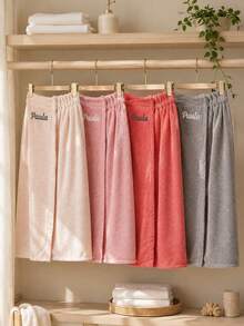 1pc Customized Embroidered Name Bandeau Bath Wrap, Personalized Letter Embroidery Elastic Waist Spa Body Towel, 5 Colors Available, Holiday Memorial Gift, Bathroom Daily Use & Home Self-Care - Multicolor - View 3