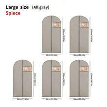 1pc Wedding Garment Dust Cover Bag With Handle, Moisture-Proof Wardrobe Hanging Garment Bag For Long Dresses And Suits, Thick PEVA Material, Suitable For School, Office, Home, Travel, Bags, And Organization - White - View 21