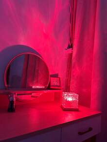 1pc Water Ripple Projection Atmosphere Lamp, Touch/Remote Control, 16 Dynamic Colors, USB Powered, Glass Art Decorative Light, Suitable For Bedroom, Living Room, Office Decoration, Perfect For Christmas - Multicolor - View 2