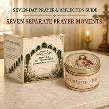 EVODUCK Sacred Heart Of Jesus Religious Candle Gift Box Set, Catholic Christian Prayer Tin Candle With 7 Day Scripture Reflection Guide, Jesus Christ Decor For Bedside Nightstand Living Room, Advent Christmas Get Well Gift For Dad Grandpa Husband Priest - Religious Candle - View 6