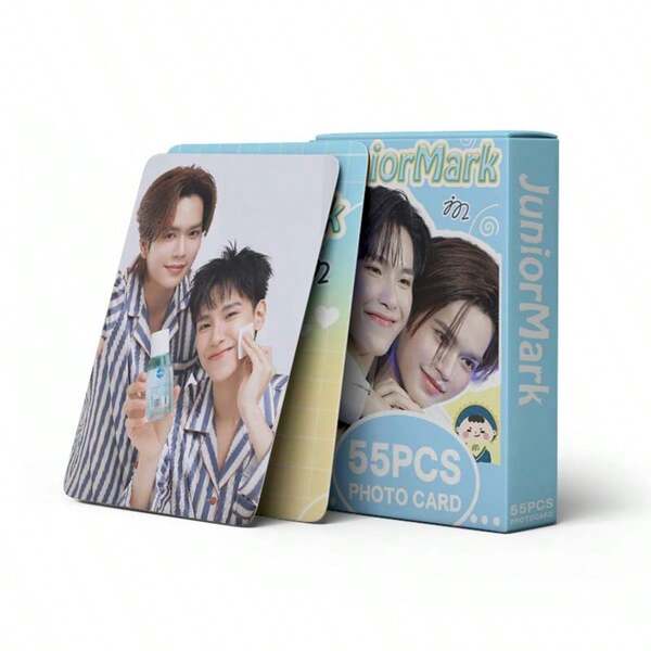 55 piezas Tarjetas fotográficas LOMO de estrellas de drama tailandés Junior Mark GMMTV CP, periféricos KPOP, perfectas para regalos de vacaciones, regalos divertidos y lindos, regalos de cumpleaños, regalos de Pascua, regalos de Halloween, regalos de Navidad, regalos de fiesta, Katseye Light Stick, Straykid, tarjeta fotográfica, K Pop, tarjeta fotográfica Katseye