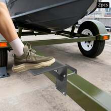 2PCS Frame Mounted Trailer Step Boat Trailer Step Yacht Trailer Step - Black - View 1