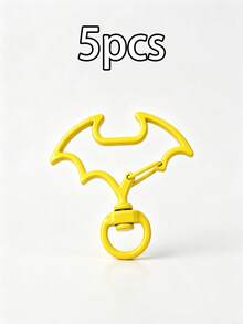 5pcs Halloween Bat Shaped Zinc Alloy Rotating Lobster Clasp, Colorful Rotating Keychain Hook, For DIY Pendant, Bag Charm, Jewelry Making Supplies - Halloween Bat Spring Clip - View 13