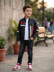 Young Boys Jackets - Black - View 4