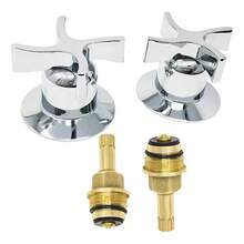 Kit Manerales Metalicos Y Cartucho Para Llave De Regadera - Plateado | Cromado/Acero Inoxidable - Ver 2