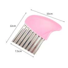 1pc/10pcs/5pcs Creative Stainless Steel Wavy Potato Slicer, Multi-Function Vegetable Slicer Kitchen Gadget - Multicolor - View 5