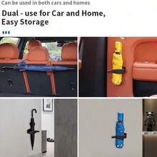 2PCS No-Drill Umbrella Storage Clips, Adhesive Backing Easy Installation, Durable And Sturdy, Practical Car Interior Storage Accessory - Car Umbrella Holder Hook - View 10