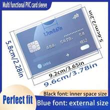 10pcs Of Thickened PVC Card Protective Covers - Soft And Transparent, Suitable For Social Security Cards, Medical Insurance Cards, Credit Cards, ID Cards, Etc - View 3