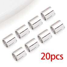 20pcs 18K Silvery Plated Crimp Beads Wire Guardians Clamshell Bead Tips Knot Covers End Caps For DIY Bracelet Necklace Jewelry Making Findings - Silver - View 15