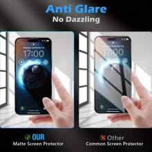 DUTRIEUX 2pcs Matte Ceramic Privacy Screen Protector, Anti-Peeping Privacy Film, Anti-Glare Anti-Fingerprint, Easy Installation No Bubbles, Smooth Touch, Compatible With IPhone 18 Pro Max, 17 Pro Max/17 Pro/17 Air/16/15/14 Plus/13 Mini/12/11 Series - Clear - View 4