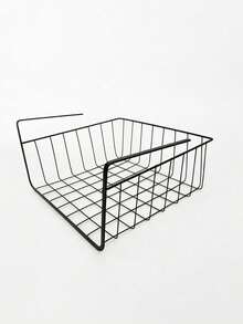 1pc Under Cabinet Storage Rack, Metal Basket, Hanging Storage Basket, Space Saving Additional Storage Rack And Slip-On Storage Basket Organizer For Kitchen Counter Restaurant Use - Multicolor - View 10