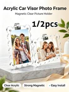 1/2 buah Klip Foto Pelindung Matahari Mobil Bingkai Foto Magnetik Klip Foto Mobil Magnet Kuat Magnet Kulkas Klip Mudah Desain Tepi Bergelombang Hadiah Pengemudi yang Bijaksana Hadiah Liburan Natal yang Ideal - Beraneka warna - View 11