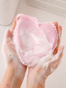 Heart-Shaped Soap Storage Bag, Heart-Shaped Soap Foaming Net, Multi-Functional Mesh Bath Ball, Built-In Soap Dispenser, Produces Rich And Soft Foam, Quick Foaming, Suitable For Body Scrubbing, Ideal For Home, Spa, Travel And Gym Use - Multicolor - View 4