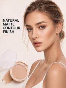 beauty glazed Bedak tabur padat dengan efek buram lembut, menciptakan hasil akhir matte yang halus, secara efektif menyamarkan garis-garis halus dan pori-pori yang terlihat, tahan lama sepanjang hari, sentuhan akhir yang sempurna, cocok untuk riasan wajah natural sehari-hari. - 102# - View 2